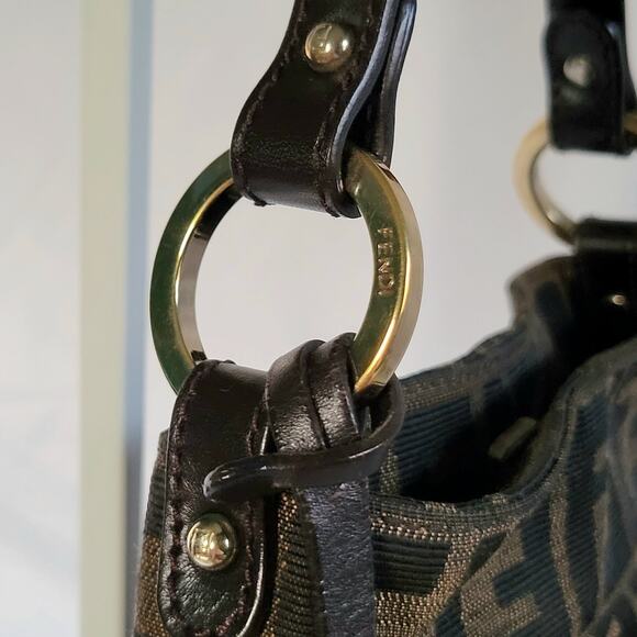 LIKE NEW FENDI Zucca Canvas mini Hand Bag - Picture 7 of 12